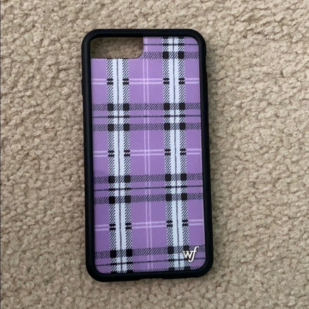 Lavender Plaid Wildflower phone case